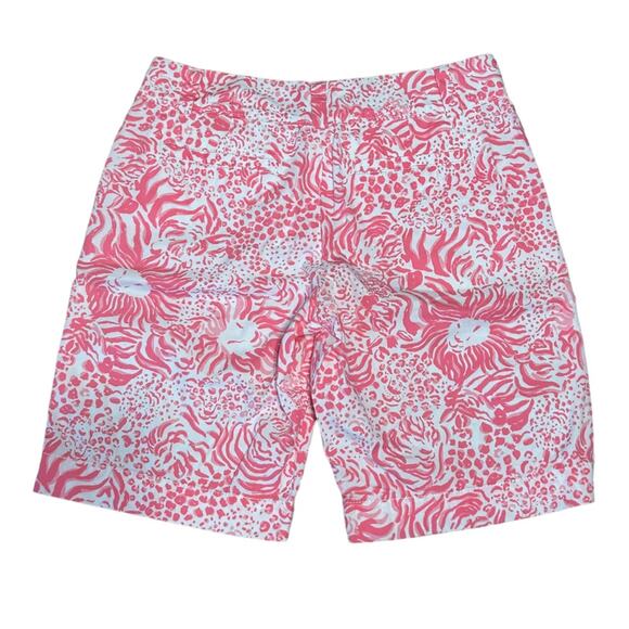 Lilly Pulitzer Chipper Bermuda Shorts Get Spotted Pink Print Size 0 - Picture 4 of 10